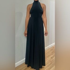 High neck LONG OPEN-BACK DRESS